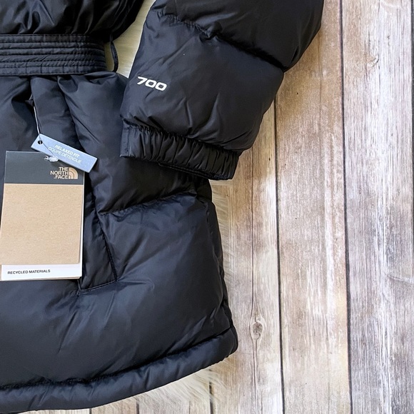 The North Face Women’s Black Nuptse Belted Mid Jacket - Picture 3 of 9